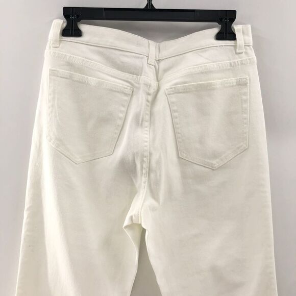 Something Navy Nina Denim Pants with Slit in White 6 - Picture 5 of 11
